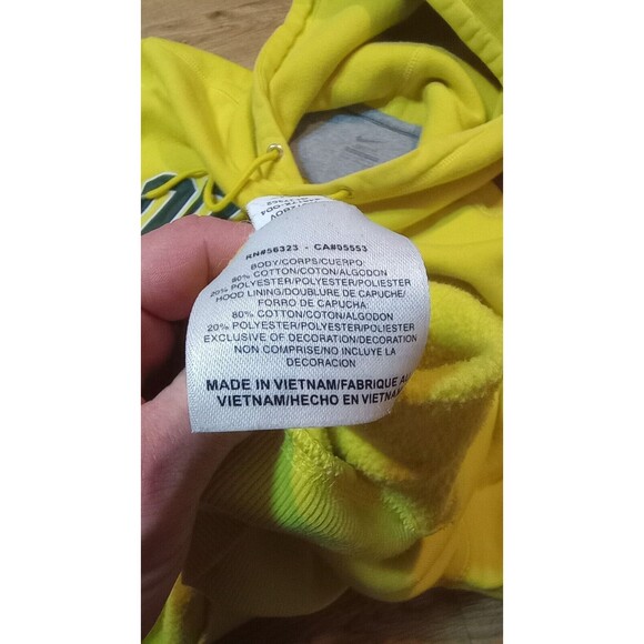 VINTAGE Oregon Ducks Nike Hoodie Large Adult Swoosh Fleece Spell Out Sweatshirt - Picture 10 of 16